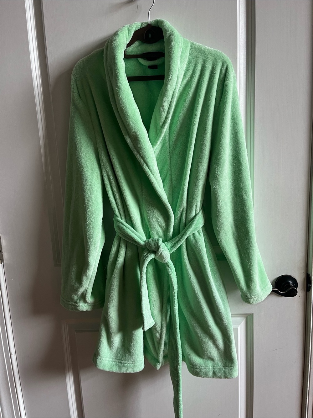 Secret Treasures Cozy Mint Green Plush Robe, Size L